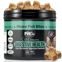 Pet Chef Meow Bites: Premium Pro & Prebiotic Digestion Cat Treats - Zlepšit stravení - Lepší opálení Fortiflora Probiotika pro kočky - Zastaví kočičí zvracení ve všech věcích
