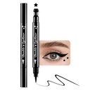 BINGBRUSH Double- head Liquid Star Eyiner Rampa Tužka, Barvy Květiny Srdce Měsíční Tvar Tváře Stamps make-up Barevné vodotěsné Slim Gel Felt Tip High Pigment Liquid Eyiner (01 # Star & Black)