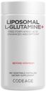 Codeage Liposomální L- glutaminové kapsle dodatek - 1000 mg L- glutaminu na servírování - 3- měsíční dodávka - Liposomální dodávka, Veganové pilulky, Non- GMO, gluten- bez aminokyselin - 180 Kapsle