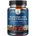 Vyvažování Berberine Plus 1200mg Per Serving Complex - Antioxidant Berberine s Ceylon Skořice Kapsle Plus Silymarin Mléko Thistle Extract - Aktivní PK pro podporu srdečního zdraví 90 Kapsle