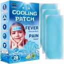 20 Prostěradla EasYeah Kid Fever Patches for Kids Fever Fever Discomfort & Pain Relief, Cooling Relief Fever Reducer, Soothe bolest hlavy, Balení 20