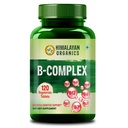 Himalayanský organický komplex vitaminu B se 100% RDA B1, B2, B3, B5, B6, B9 & B12 IR 124; 120 Veg tablety
