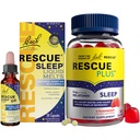 REScue Nighttime Sleep Aid Bundle, 3Pk - Bach Sleep Kids Dropper, 10ml Sleep Liquid Melts, 28Ct Plus Spící gumy s 5 mg melatoninu / dávka, 60Ct