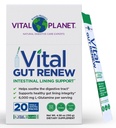 Vital Planet - Vital Gut Reew Powder Supplement for Leaky Gut Repair with L-glutamin, Marshmallow and Ginger Root, DGL Licorice Root and Organic Aloe Vera, L Glutamine 6000mg, 20 Single Serve Packs