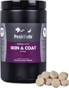 Kala Zdraví PeakTails kůže & Coat podpora pro psy - 150 Žvýkací tablety s MSM, Fish Oil, Omega-3 & Omega-6 - Podporuje zdravou pleť, lesklé coat