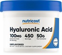 Nutricost Hyaluronic Acid Powder 50 Grams - Voda rozpustný, jemný prášek, gluten zdarma, Non- GMO