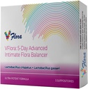 VagiBiom 5- Day Vflora (Lactobacillus crispatus + L. gasseri) to Balance Intelligent Flora. Nurish a péče dobrá Flora pro zdraví pokožky. Ultra potentní 100% přírodní vegan (5 podkladů)
