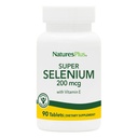 NaturesPlus Super Selenium Complex - 200 mcg, 90 Vegetariánských tablet - Essential Mineral Supplement s vitaminem E - Podporuje zdravé štítné žlázy - Antioxidant - gluten- Free - 90 Služeb