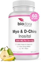 Myo & D-Chiro Inositol dodatek, s folátem a vitamínem D, 40 až 1 poměr, zahrnuje DHEA, pomáhá v hormonální rovnováze, ovariální funkce, 2050mg na servírování, 120 Kapsle