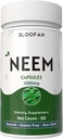 Neem Leaf Kapsle 1000mg prášek 124; Azadirachta Indica Bylinný dodatek 124; Non- GMO, gluten- Free, No Umělé přísady creditives 124; Pure Neem prášek (60 Počet (balení po 1))