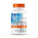 Lékař je nejlepší přírodní vitamín K2 MK-7 Plus D3, podporuje Tkáň, Artery, & Bone Health, Non-GMO, gluten Free, Soy Free, Vegetarian 60 Veggie Caps