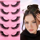 Fox Eye Wispy Eyelass 20mm dlouhý Cat- Eye řasy Angel Křídlo řasy Faux Mink False Eyelass přírodní vzhled 5 páry Pack