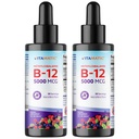 Vitamatic 2 Balení rychle působící tekutý vitamin B12 5000 mcg (methylkobalamin) - přírodní Berry Flavor - Sublingvální dodatek - Rychlejší absorpce - 2 OZ