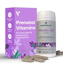 Těhotenství Vitamíny pro ženy - Prenatální vitamín & Poporodní vitaminy pro kojící matky w / 20 + Vitamíny, Folát & Více - Vegan Prenatální vitaminy pro každou fázi těhotenství (60 Ct)