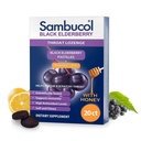 Sambucol Black Elderberry Throat Lozenge - Sambucus Elderberry Lozenges s vitamínem C, zinek & med, pomáhá Soothe a Scratchy Throat, High Antioxidants, gluten- Free - 20 Počet