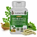 Moringa Kapsle, čistý Leaf Powder, Green Superfood, Energie, Metabolismus, & Imunitní podpora, Non- GMO, Vegan, gluten- Free - 120 Kapsle
