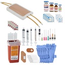 Anatomy Lab Venepunktura Practice Kit s Wearable Simulation Pad Pad Model IV + Doplňkové vstřikovací dovednost Dodávky Kit Klinické ošetřovatelské školení, 65 ks Bundle