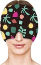 ZNÖCUETÖD Migréna Relief Cap Ice Pack Ice Wrap Face Mask, Bolest hlavy Relief Klobouk & Migréna Studená čepice Komprese Terapie pro Puffy Eyes, Napětí, Sinus & Stress Relief (L, Black)