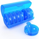 Týdenní pilulkový pořadatel 7 den 2 krát denně, Sukuos velké cestovní Pill Box pro pilulky / vitamín / rybí olej / doplňky, denní medicína Pořadatel Box, BPA zdarma Pouzdro na pilulky, snadné čištění