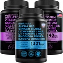 MEDCHOICE Sleep Melatonin (180ct) a Nootropic Brain (60ct) Supplement Bundle - Wellness Duo for Sleep, Brain, Focus, & Mood Support - Vegan, Non- GMO, gluten- Free