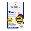 Zarbee děti melatonin žvýkací tablety, 1mg melatonin, Drog- Free & Efektivní spánkový doplněk, přírodní Grape Flavor, Žádné umělé sladkosti nebo barviva, Lepek zdarma, Ages 3 +, 50 ct