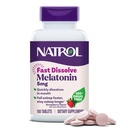 Natrol Melatonin 5mg Fast Disolt Tablety, Podpora spánku doplňky pro dospělé, Strawberry Flavor, 150 Tablety, Až 150 Den Dodávka