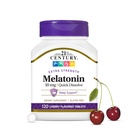 21. Století Melatonin 10mg Extra Síla, 120 Počet, Rychlé rozpuštění spánkové pomoci pro dospělé, Podporuje relaxaci a klidný spánek, Non- Habit Forming, gluten- Free, Cherry Flavor