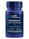Life Extension Melatonin 6 hodin Načasovaná verze, 3 mg, Extended -Release Formule pro optimální podporu spánku, Zdravé cirkadiánní ratmy, Cellular Defense, gluten- Free, Non- GMO, Vegetariánské, 60 Tablety