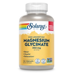 SOLARAY Glycinát hořčík Kapsle, Chelated Magnesium Bisglycinát w / BioPerine, Vyšší absorpce doplněk hořčíku - Kosti, Svaly, Podpora srdce, Vegan (30 Služební, 120 VegCaps)
