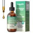 Lipozomální L- lysin 1000MG Tekuté kapky, Lysinový dodatek pro ženy a děti s vitamínem C, B6, D3, B12 & Zinkový glukonát, kůže a rty Zdraví, Imunita & Kolagen Podpora produkce, Lemon Flavor, 2 fl oz