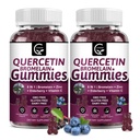 (2 Pack) Quercetin Gummies - Quercetin s Bromelain 2378mg - Blend s Elderberry, Echinacea Purpurea Extract, Zinek, Vitamin C, D3, K2, Komplexní podpora imunitní, kardiovaskulární a respirační funkce