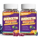 2 Pack Quercetin Gummies, 1000mg Quercetin s Bromelain zink Elderberry, Imunitní a antioxidant Support, Vegan Gummies pro dospělé a děti, 120 Počet