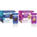 Quest Frosted Cookies Twin Pack, Čokoládový dort 16 Cookies & Birthday dort 16 Cookies, 1g Cukr, 10-11g Protein, 2g Net Carbs