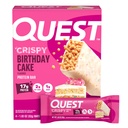 Quest Nutrition Crispy narozeniny dort protein bar, 17g protein, 1g cukr, 2g čisté sacharidy, gluten zdarma protein snack, Keto Friendly, 4 Počet
