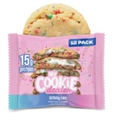 My Cookie Dealer Protein Cookies, Narozeninový dort (2.2oz, Pack of 12) - 15g protein per Cookie - Individuálně zabalené Workout Snacks for On- The- Go Travel