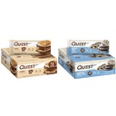 Quest S 'mores & Cookies & Cream Dipped Protein Bars Bundle, High Protein, Gluten Free, Keto, 12 Počet