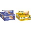 Quest Nutrition Crispy Blueberry Cobbler Hero Protein Bar, 16g protein, 1g cukr, 3g & Lemon dort Protein Bary, High Protein, Low Carb, gluten zdarma, Keto Friendly