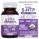 Organic 5-HTP - 200 mg PHARMAN 124; 99% HTP Koncentrace, Plus Cofactor Vitamin B6 & Lion 's Mane PHARMAN 124; Voda extrahovaná z organických Griffin semen PHARMAN 124; Podporuje mood, Cognition & Sleep (60 kapslí PHARMAL 124; 30 Služeb)