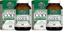 Zahrada života Vitamin K2 a K1, Vitamin kód Vegan K Complex pro sílu kostí a zdraví srdce, Omega bohatý Flax Seed Oil, Trace Minerály, Probiotika, 60 Day Supply, (Balení 2)