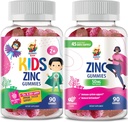 Zinkové gumy pro dospělé a zinkové gumy pro děti. Zinkový Žvýkací žvejkačka pro imunitní podporu - Výkonný přírodní antioxidant Non- GMO dodatek pro děti Muži Dospělé ženy