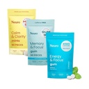 Neuro Focus & Calm Cognitive Bundle - Energy & Focus Nootroppic Gum (90), Calm & Clarity Stress Support Mints (90) & Memory & Focus Nootroppic Gum (90)