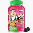 Flintstones Vitamíny pro Picky Kids + Železo, Děti Multivitaminové gumové s vitamínem C, D, E, B6 a železo, Gummy Vitamíny, Grape Ochucené, 60 Gumy