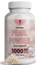 Pearl Powder Supplement for Skin Health - Anti- Aging, Antioxidant & Collagen Production - Zdravé oči, vlasy a nehty, podporuje imunitu, nálady a spánek - S kyselinou vápenatou a aminokyseliny 120 tobolek 1000mg