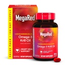 MegaRed - Omega-3 Krill Oil 350mg Softgels (130 Počet v láhvi), EPA & DHA Omega-3 mastné kyseliny s žádnou rybí pachuť na rozdíl od rybího oleje, Obsahuje antioxidant Astaxanthin