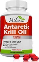 Antarktický krilový olej - 120 Softgels - Omega33 EPA, DHA, s Astaxanthin - Sourced from Red Krill - Maximální síla - 500mg