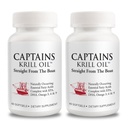 Captains Pure Antarctic Krill Oil Softgels PHAR124; Omega 3 EPA, DHA s Astaxanthin & Fosfolipidy PHAR124; No Additives or Chemicals PHAR124; 1000mg per Serving, 60 Kapsle, 2- Pack