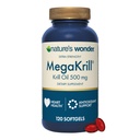 Příroda je Wonder Mega Krill Extra Síla Krill Oil 500 mg s Omega 3 Fosfolipidy a Astaxanthin, podporuje srdeční zdraví, 120 Den Dodávka Softgels