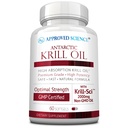 Schválený vědecký krilový olej - 2000mg antarktický krilový olej, 650mcg Astaxanthin - 260mg EPA, 160mg DHA - 60 Softgels - 1 měsíční dodávka