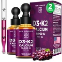 Nové prvky [2 g / dl] tekutý vitamin D3 K2 Kapky s vápníkem pro dospělé 124; Vitamin D3 10000 IU 124; D3 K2 s vápníkem pro kostní zdraví a podporu imunity 124; společný doplněk zdraví 124; Non- GMO 124; Vegan
