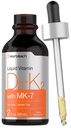 Horbäach Vitamin D3 K2 Liquid Kapky 124; s MK7 CLANE124; 2 Fl Oz CLANE124; Vegetarian, Non- GMO, gluten zdarma dodatek